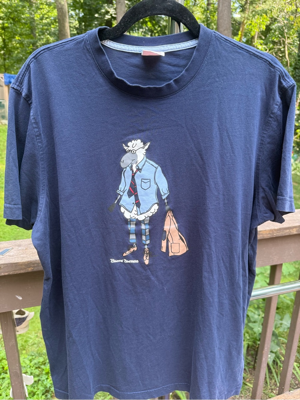 Brooks Brothers Navy Sheep Graphic Short Sleeve Tee